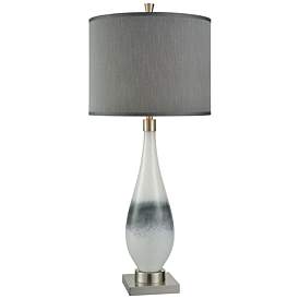 Image1 of Dimond Vapor Gray and White Glass Vase Table Lamp