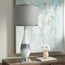 Dimond Vapor Gray and White Glass Vase Table Lamp