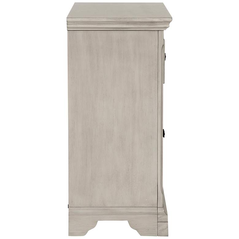 Image 7 Dimonne 32" Wide Antique White Wood 1-Drawer Accent Cabinet  more views