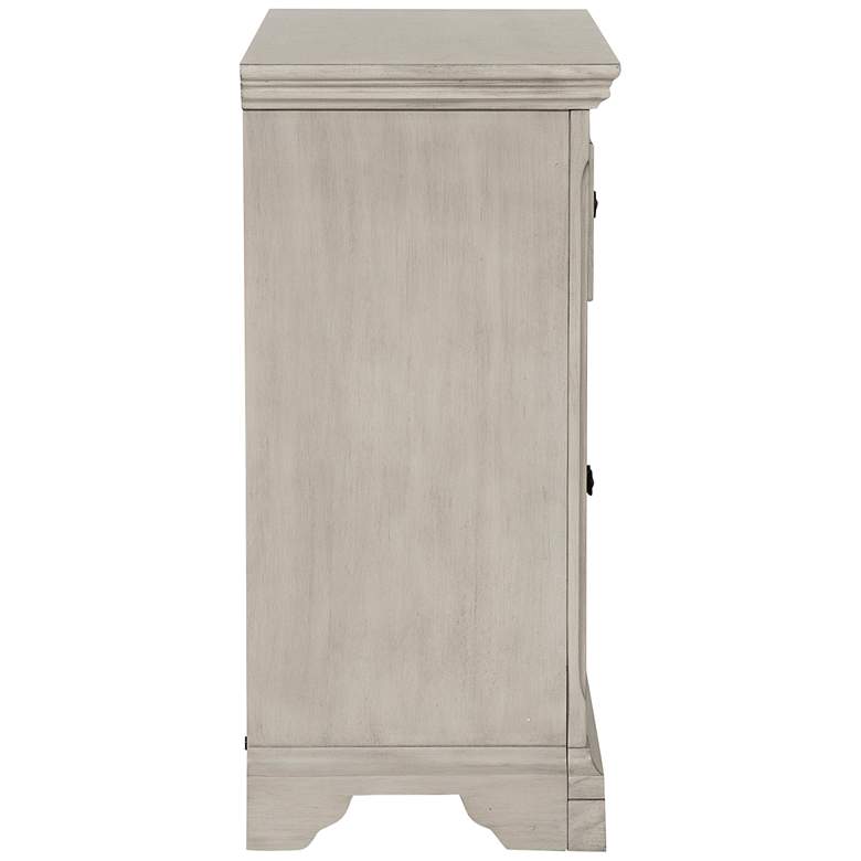 Image 7 Dimonne 32" Wide Antique White Wood 1-Drawer Accent Cabinet more views