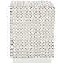 2_Dimple 24" High x 18" Square Accent Table - Whitewash more views