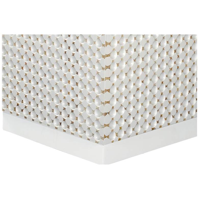 Image 3 Dimple 24" High x 18" Square Accent Table - Whitewash more views