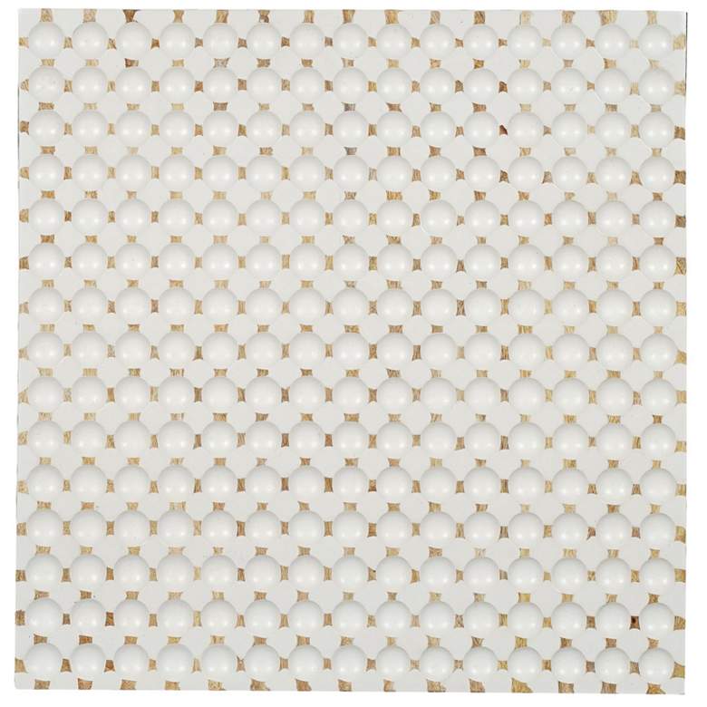 Image 4 Dimple 24" High x 18" Square Accent Table - Whitewash more views