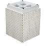 5_Dimple 24" High x 18" Square Accent Table - Whitewash more views