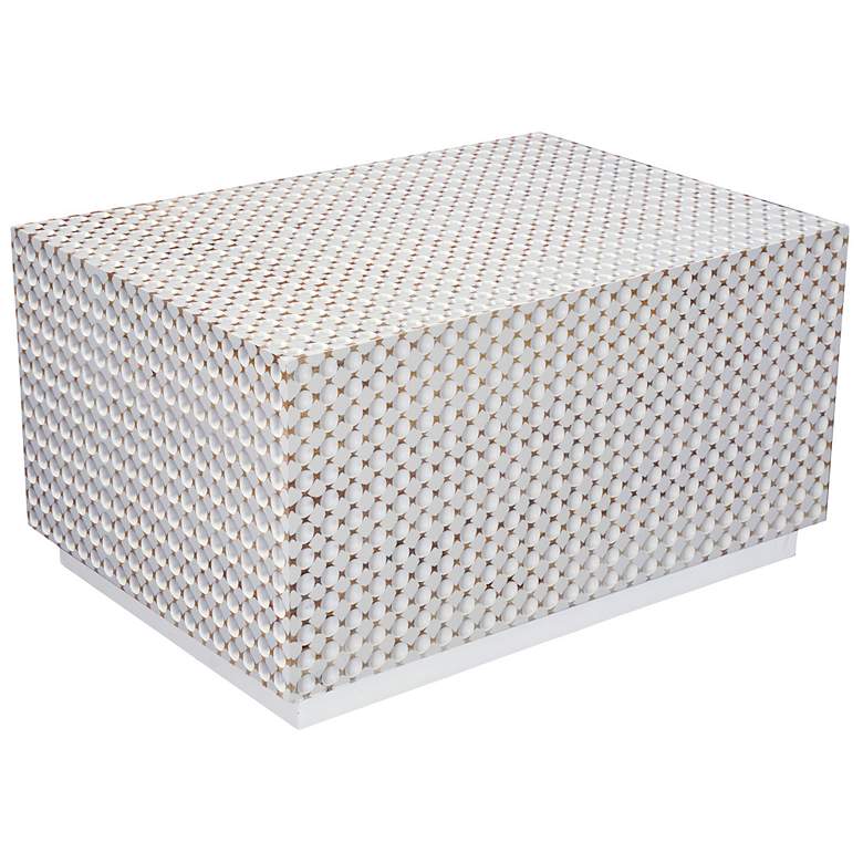 Image 1 Dimple Rectangular Coffee Table - Whitewash