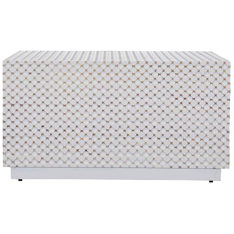 Image 2 Dimple Rectangular Coffee Table - Whitewash more views