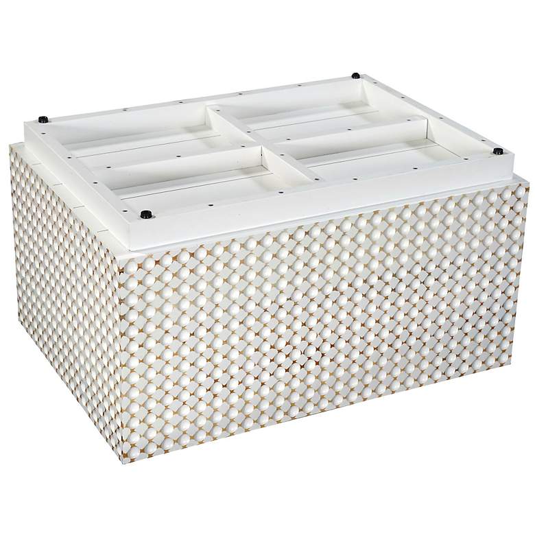 Image 5 Dimple Rectangular Coffee Table - Whitewash more views