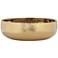 Dimpled Matte Golden 12" Wide Ceramic Decorative Bowl