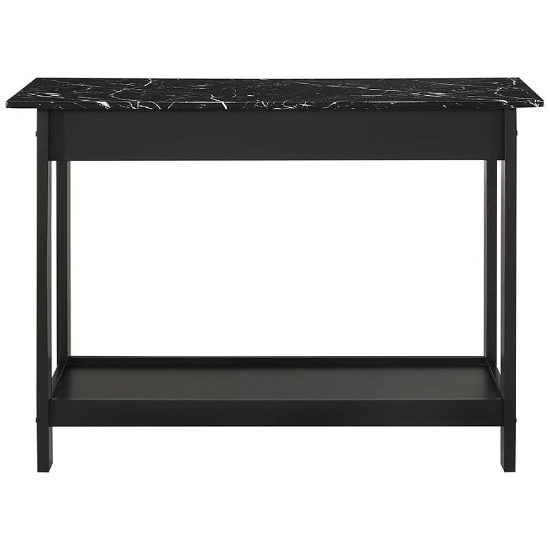 Image 2 Dingo 41 3/4" Wide Black 1-Drawer Console Table with Shelf