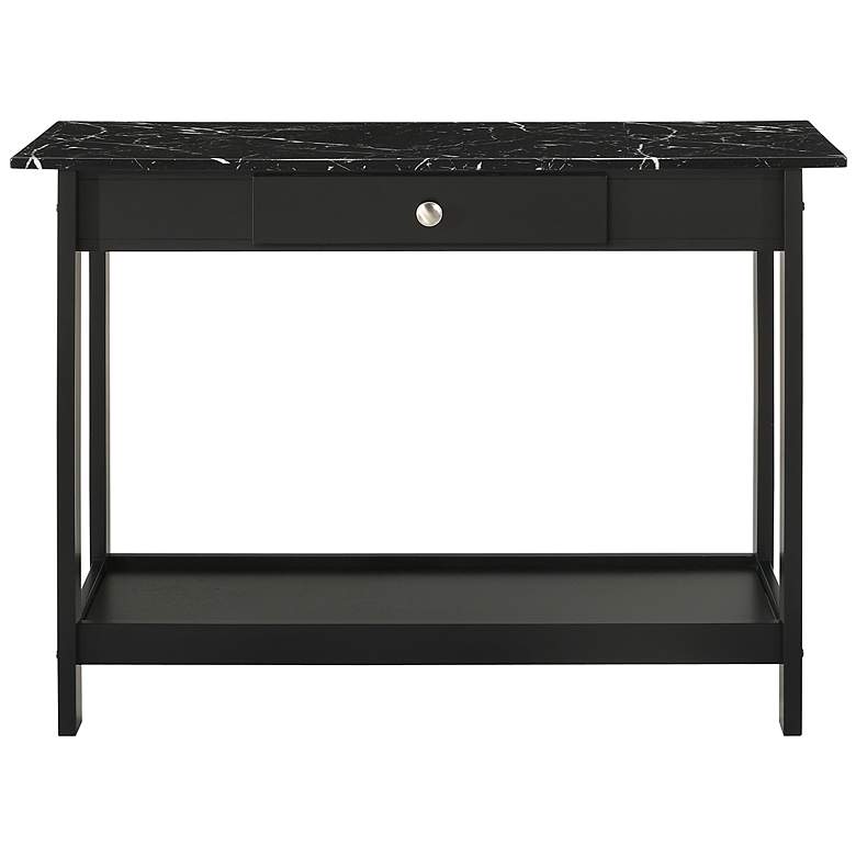 Image 3 Dingo 41 3/4" Wide Black 1-Drawer Console Table with Shelf more views