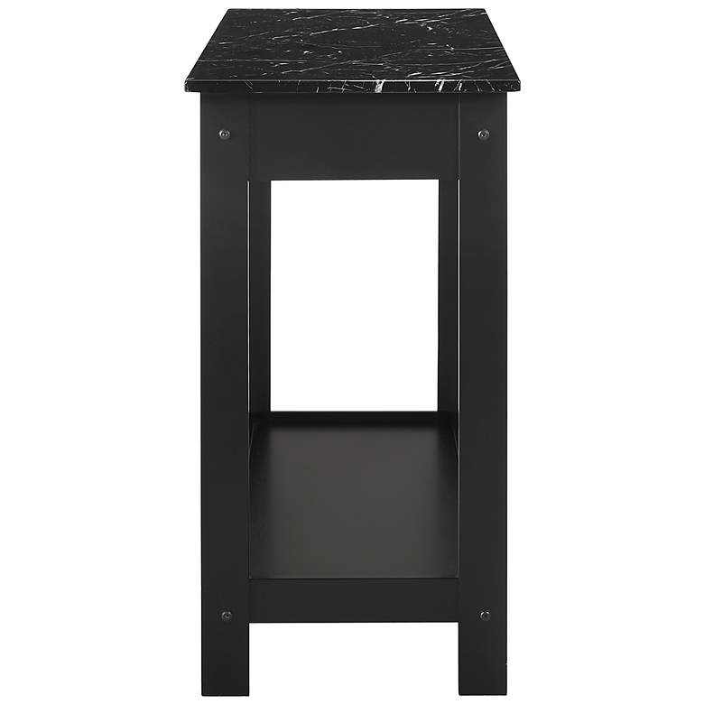 Image 4 Dingo 41 3/4" Wide Black 1-Drawer Console Table with Shelf more views