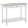 Dingo 41 3/4" Wide White 1-Drawer Console Table with Shelf