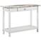 Dingo 41 3/4" Wide White 1-Drawer Console Table with Shelf