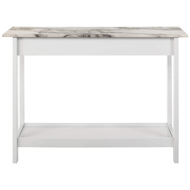 Image 4 Dingo 41 3/4" Wide White 1-Drawer Console Table with Shelf more views