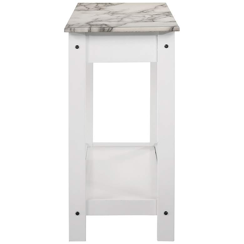 Image 5 Dingo 41 3/4" Wide White 1-Drawer Console Table with Shelf more views