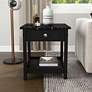 Dingo Black 3-Piece Coffee and End Table Set with Drawers