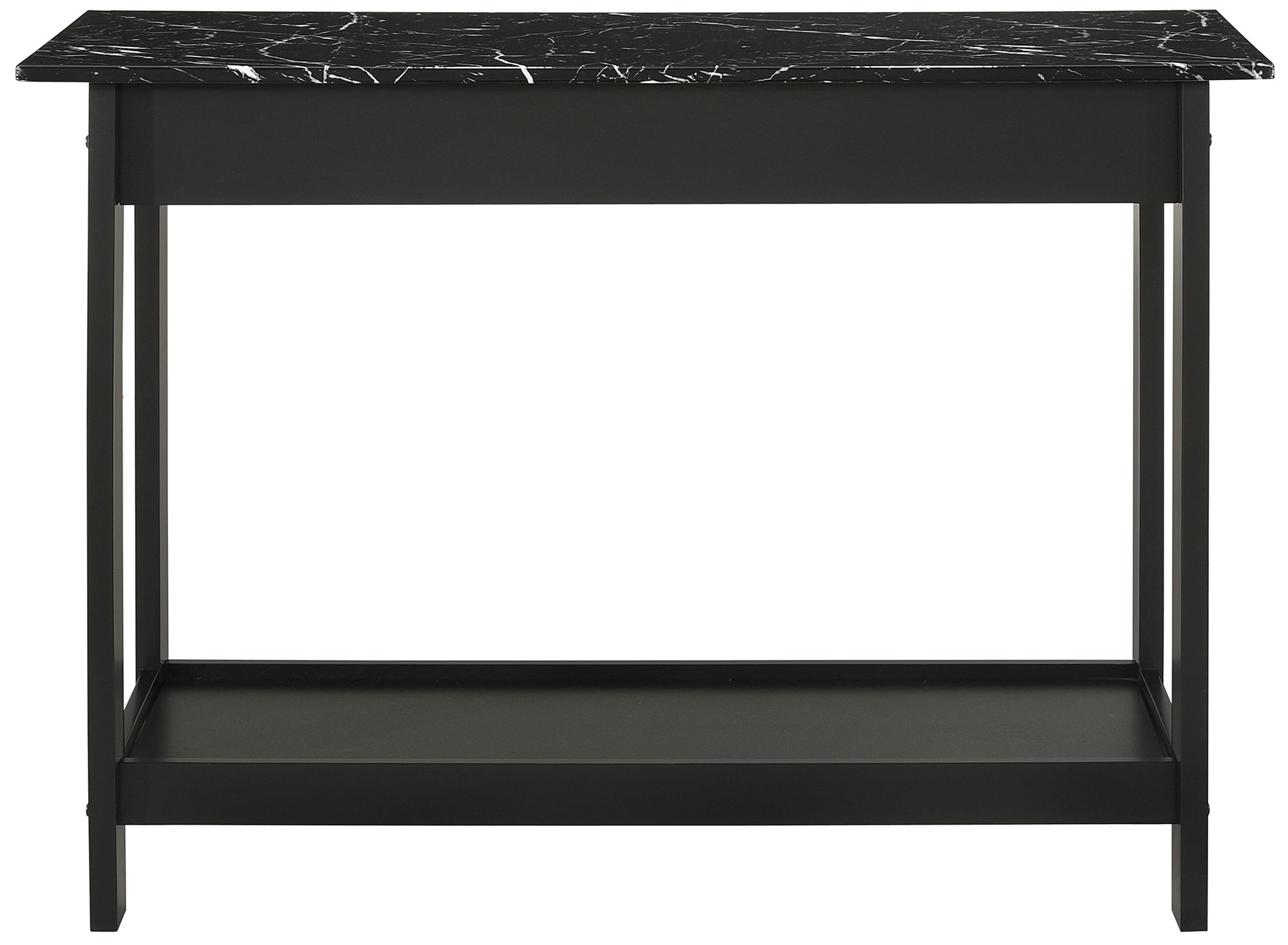 Dingo Black 4-Piece Coffee Table Set w/ Drawers and Shelves