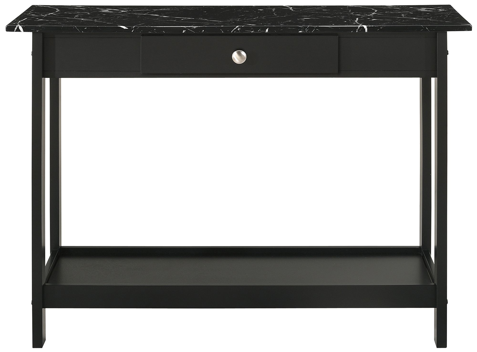 Dingo Black 4-Piece Coffee Table Set w/ Drawers and Shelves