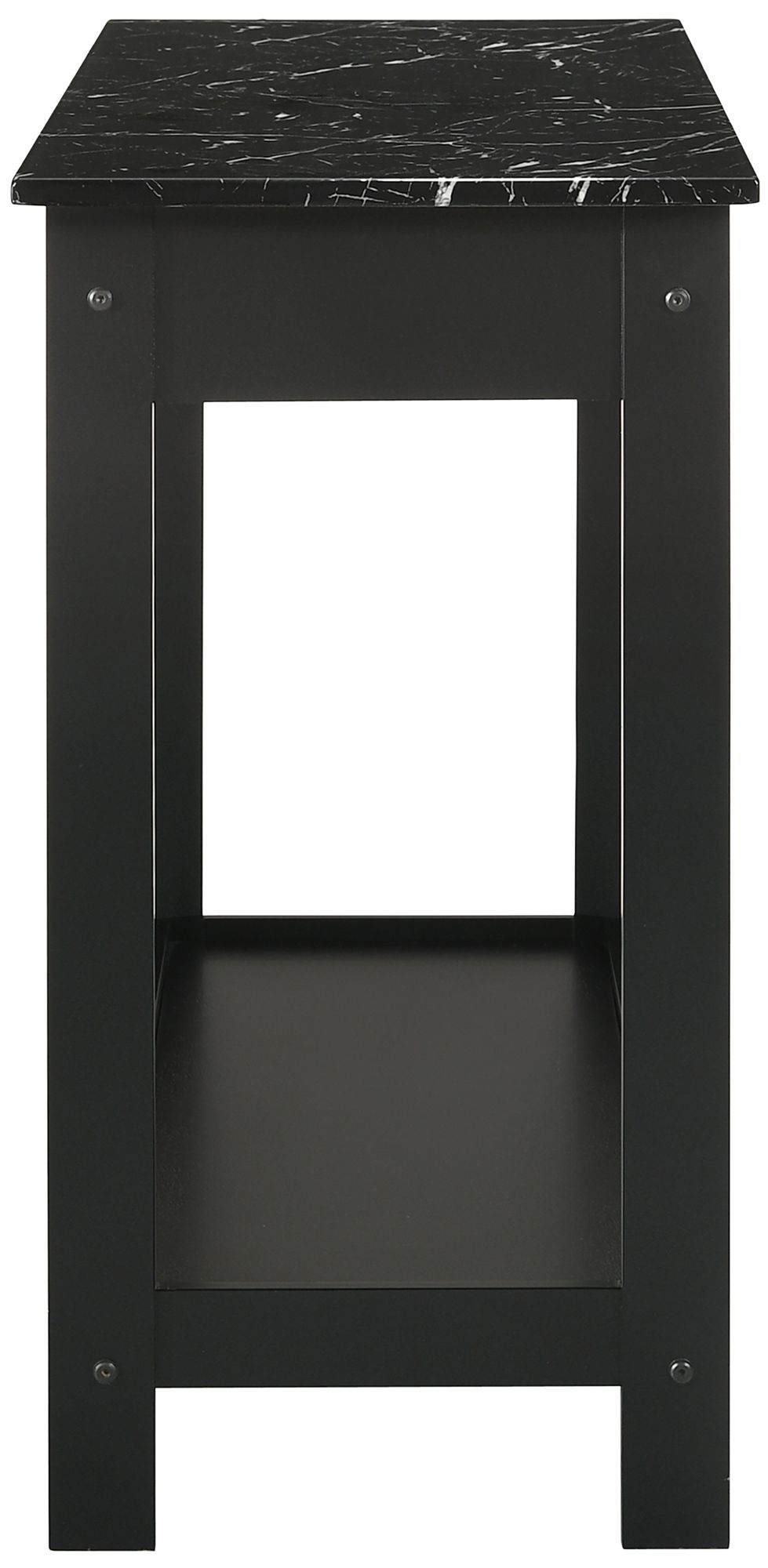 Dingo Black 4-Piece Coffee Table Set w/ Drawers and Shelves