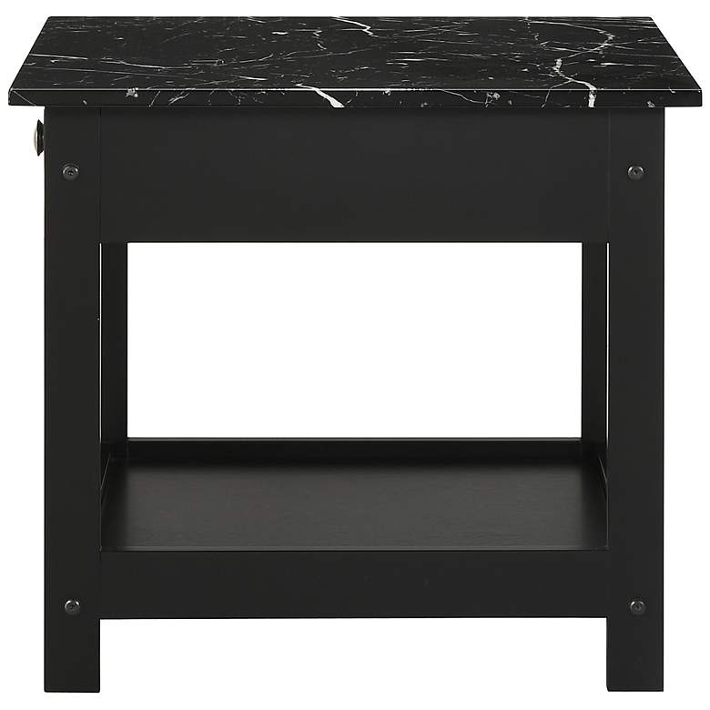 Image 6 Dingo Black 4-Piece Coffee Table Set w/ Drawers and Shelves more views