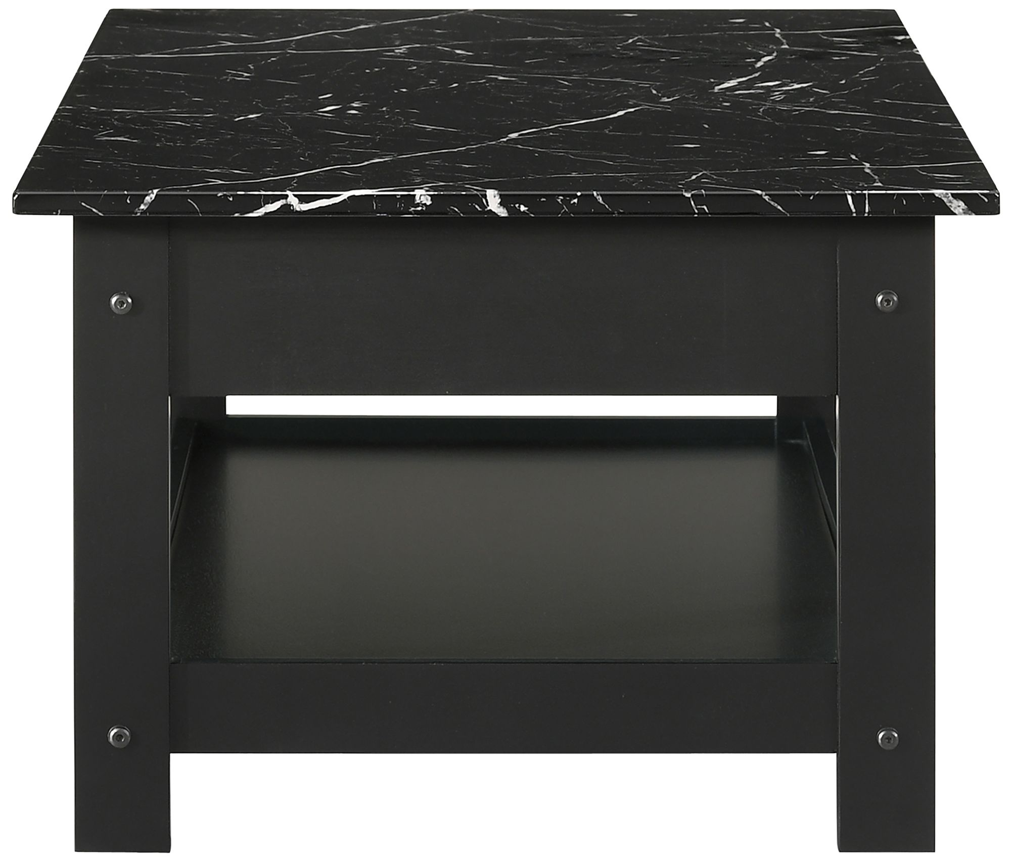 Dingo Black 4-Piece Coffee Table Set w/ Drawers and Shelves