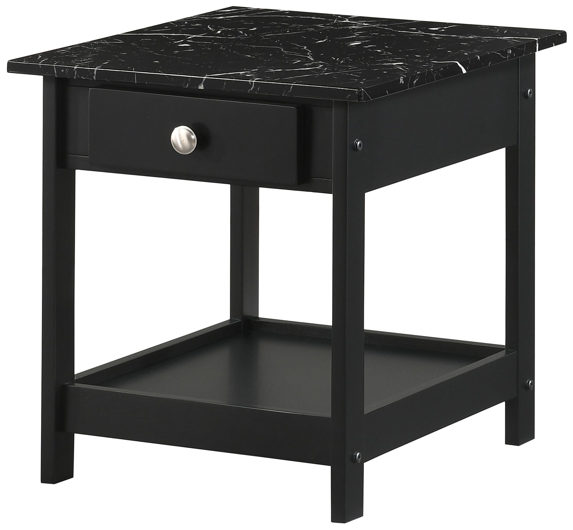 Dingo Black 4-Piece Coffee Table Set w/ Drawers and Shelves