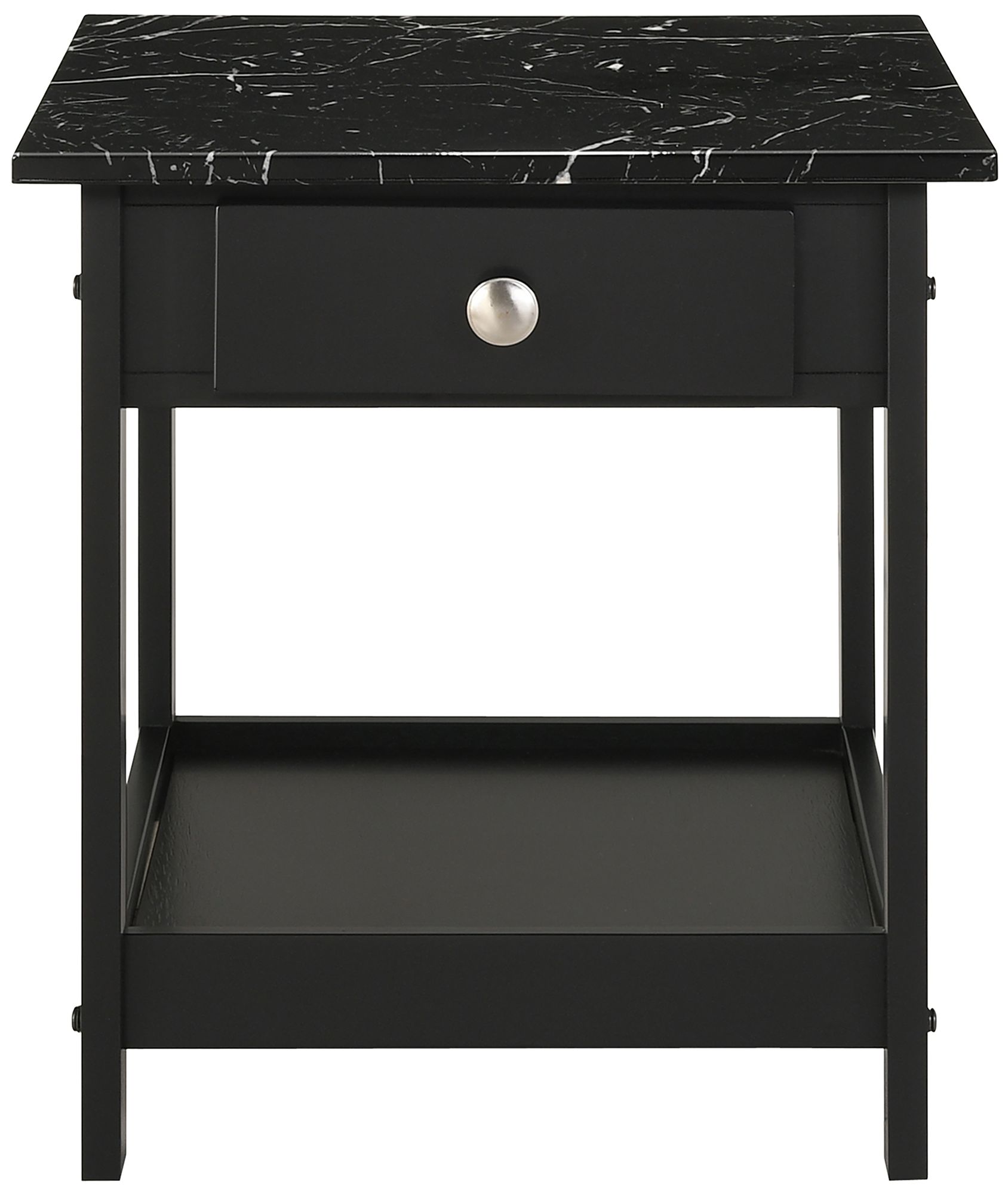 Dingo Black 4-Piece Coffee Table Set w/ Drawers and Shelves