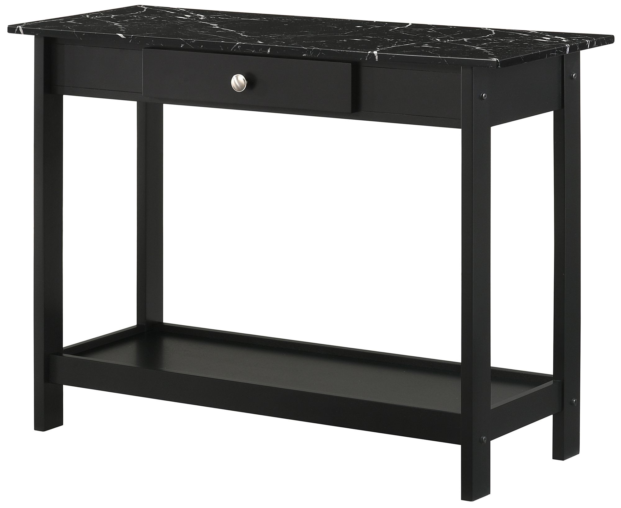 Dingo Black 4-Piece Coffee Table Set w/ Drawers and Shelves