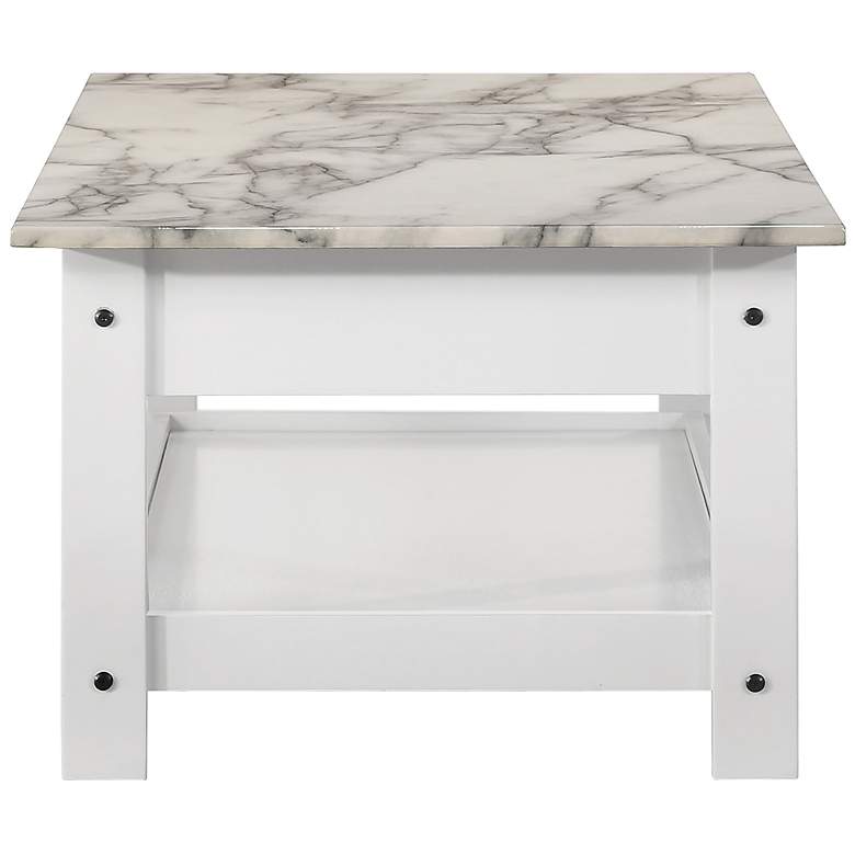 Image 6 Dingo White 3-Piece Coffee and End Table Set with Drawers more views
