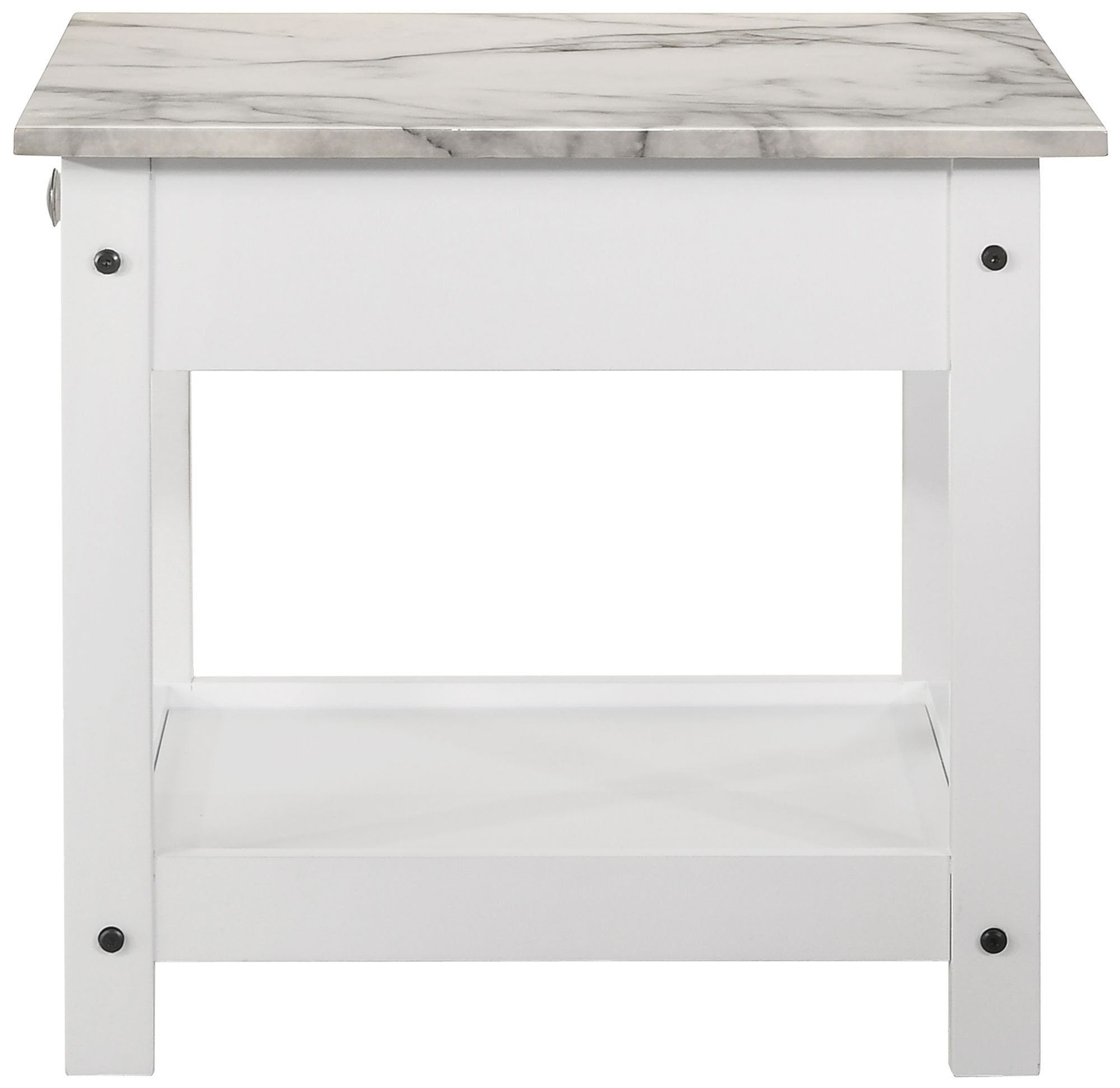 Dingo White 3-Piece Coffee and End Table Set with Drawers