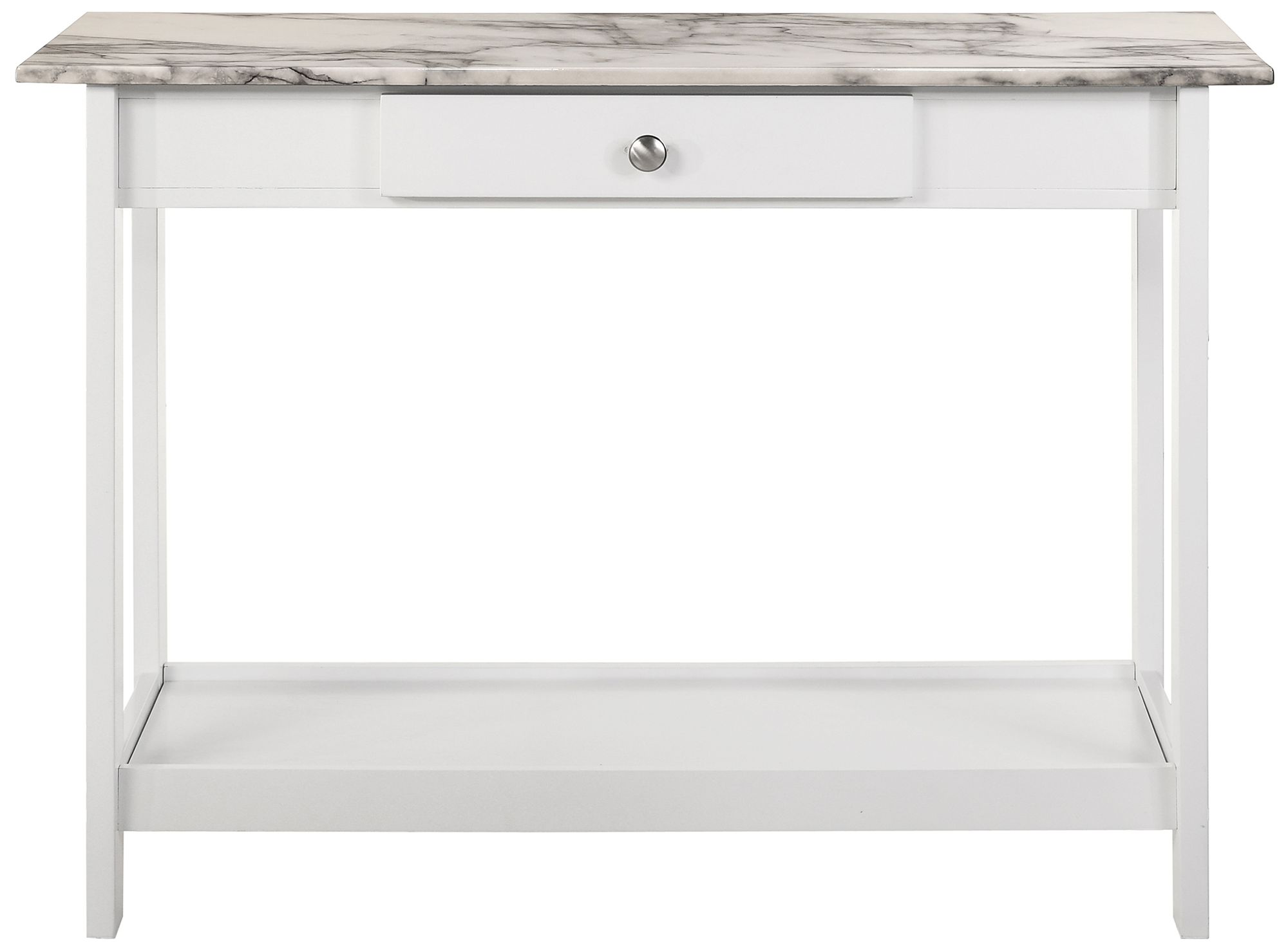 Dingo White 4-Piece Coffee Table Set w/ Drawers and Shelves