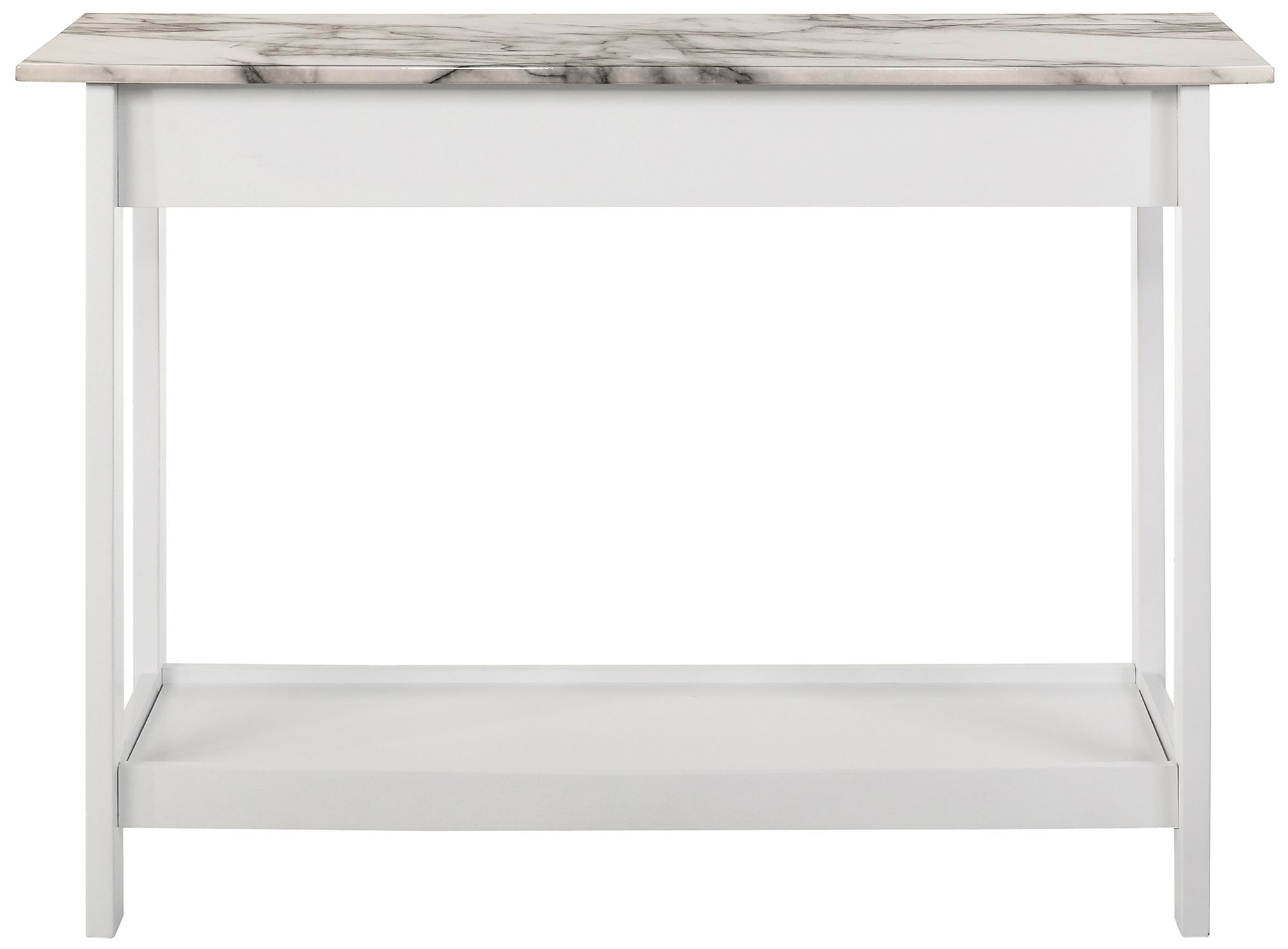 Dingo White 4-Piece Coffee Table Set w/ Drawers and Shelves