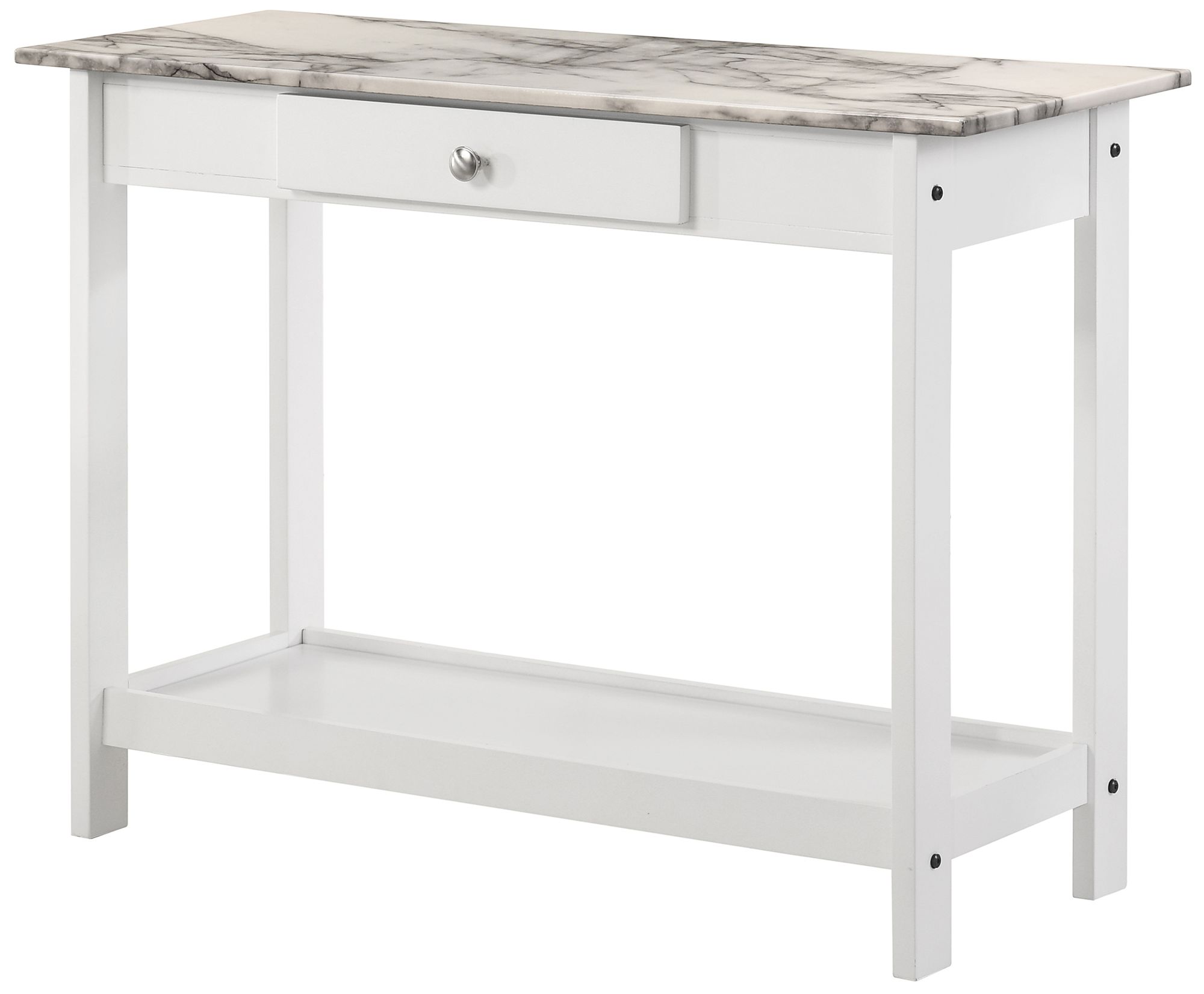 Dingo White 4-Piece Coffee Table Set w/ Drawers and Shelves