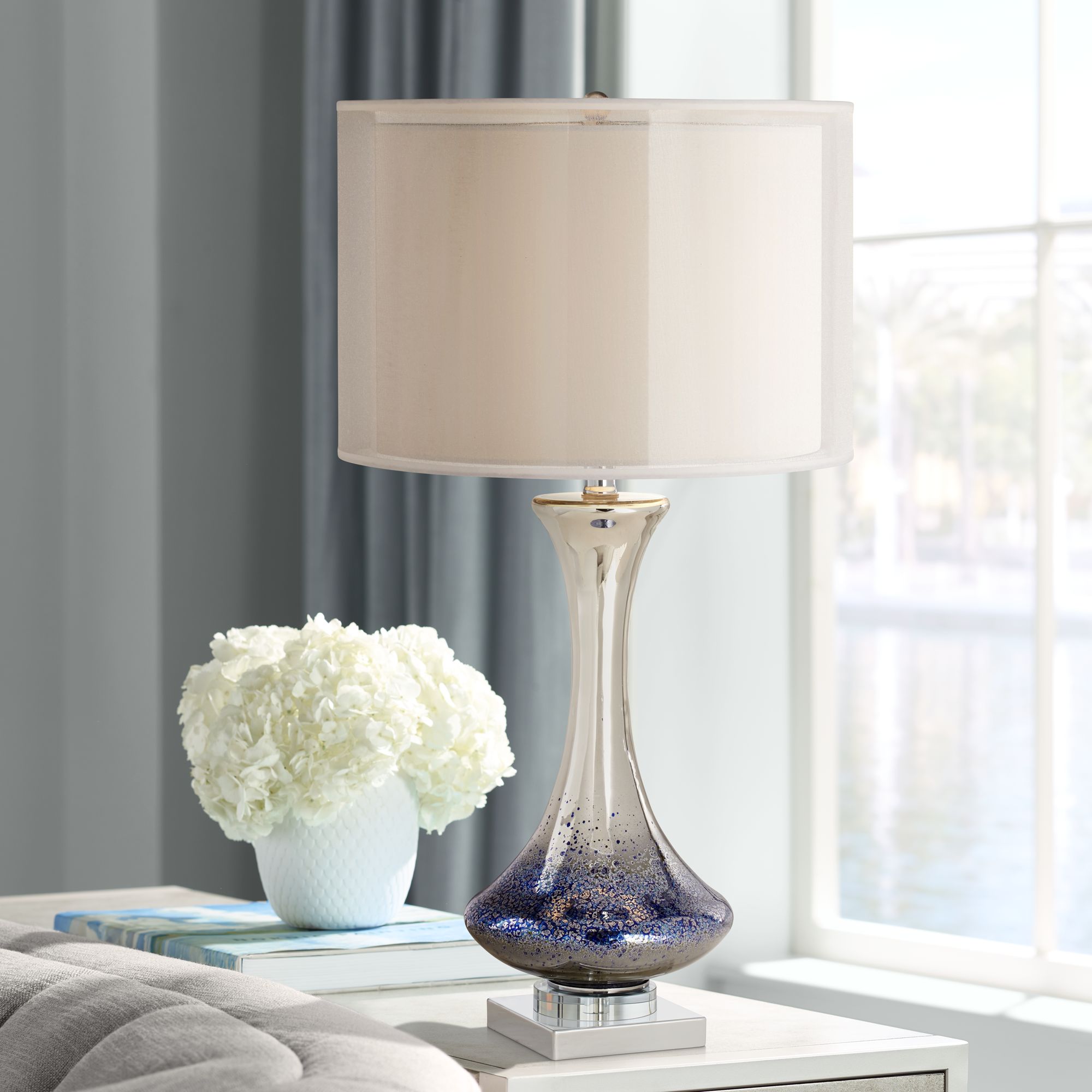 blue contemporary table lamps