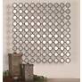 Dinuba 39 1/2" Square Antiqued Silver Mirrored Wall Art