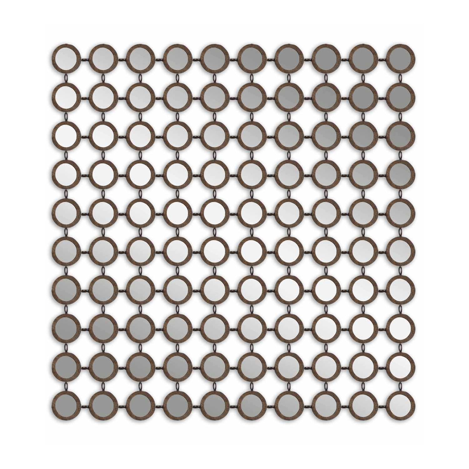 Image 3 Dinuba 39 1/2" Square Antiqued Silver Mirrored Wall Art more views