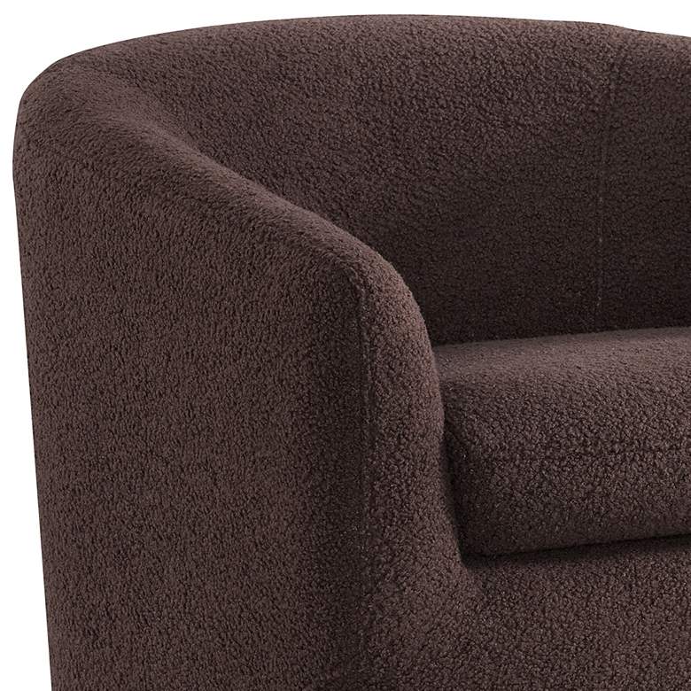 Image 2 Dior Feather Chocolate Boucle Barrel Swivel Chair more views