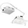 Direct to Ceiling 4" White Square LED Recessed Downlight