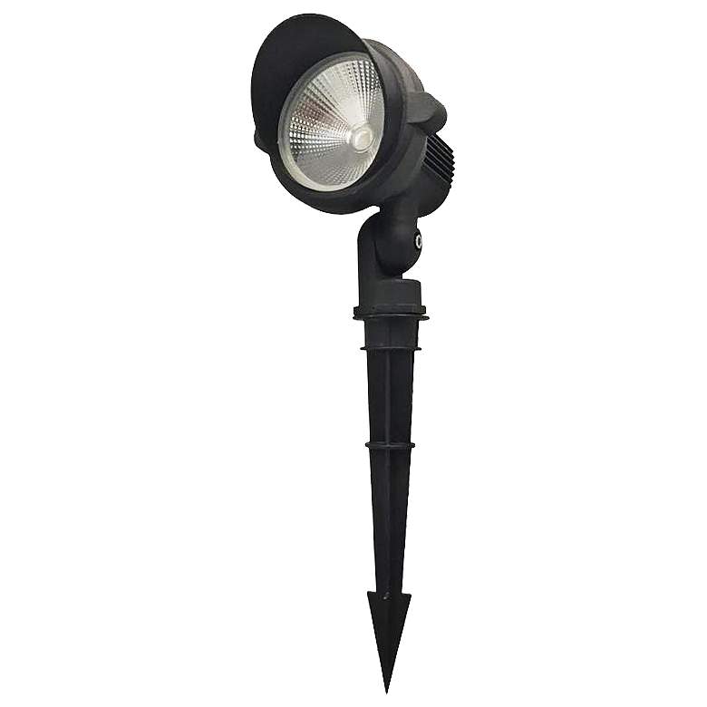 Directa 5 1/2 inch High Black 12V LED Landscape Spot Light
