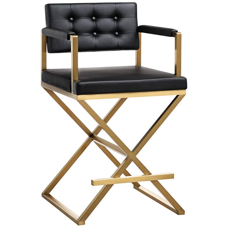 Image 2 Director 26" Black Vegan Leather Counter Stool