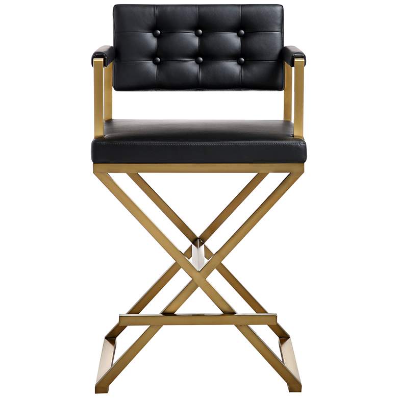 Image 3 Director 26" Black Vegan Leather Counter Stool more views
