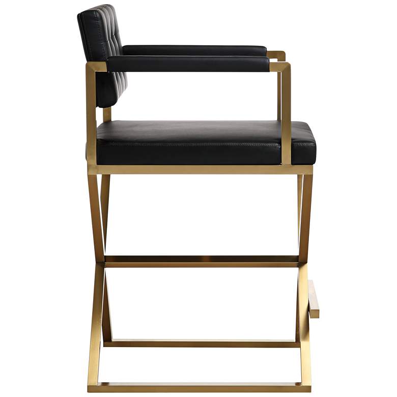 Image 4 Director 26" Black Vegan Leather Counter Stool more views