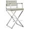 Director 30" Light Gray and Steel Tufted Barstool