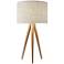 Director Natural Wood 26 1/4" Scandinavian Modern Tripod Table Lamp