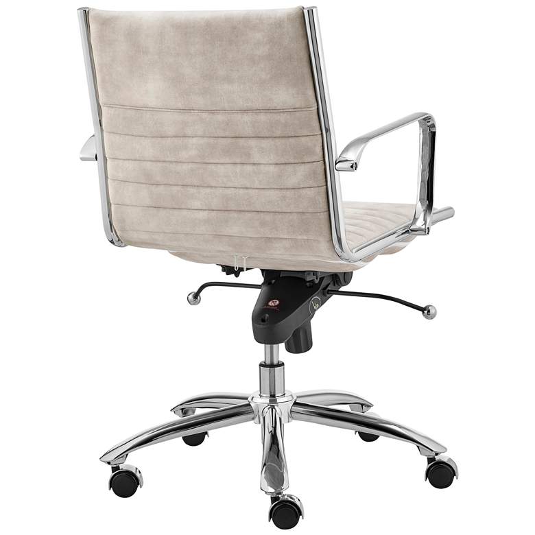 Image 6 Dirk Beige Velvet Fabric Adjustable Swivel Office Chair more views