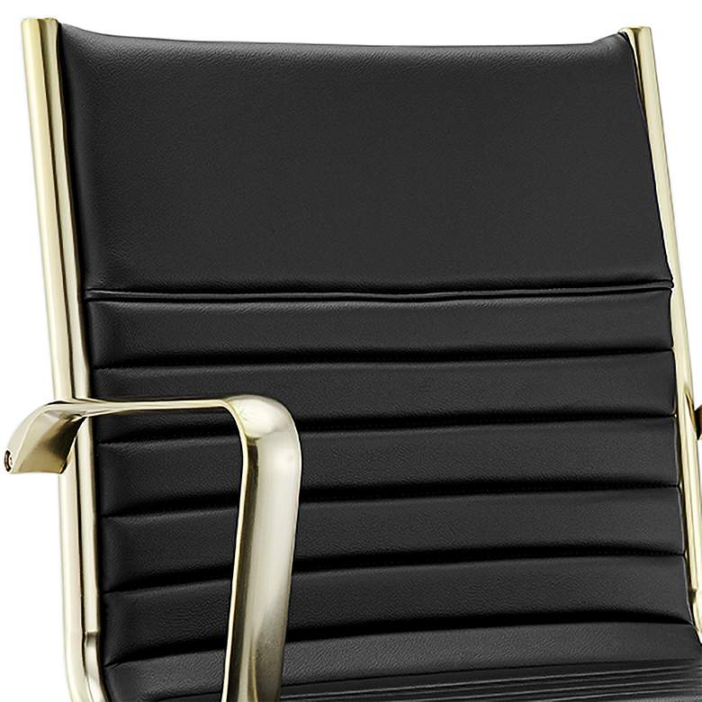 Image 3 Dirk Black Faux Leather Low Back Adjustable Office Chair more views