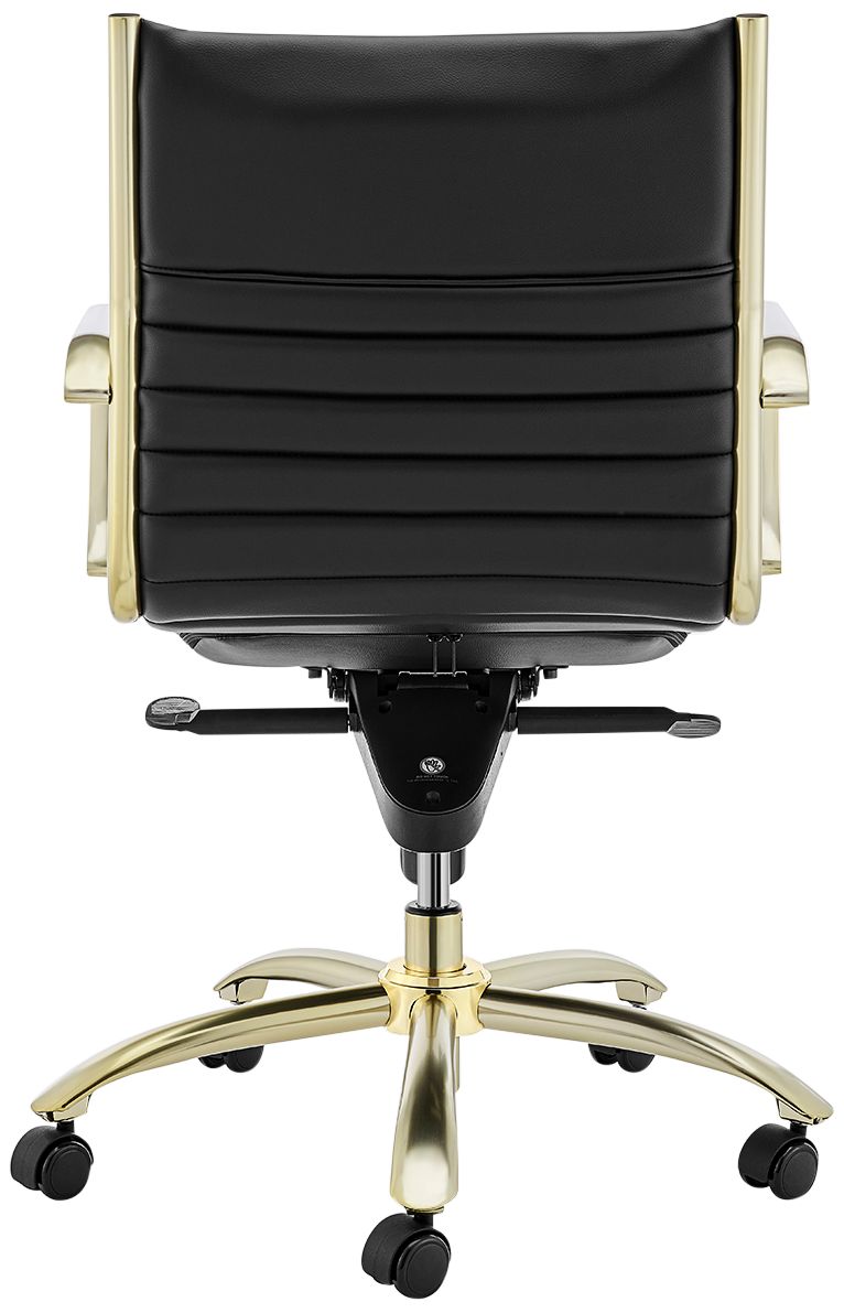 Dirk Black Faux Leather Low Back Adjustable Office Chair