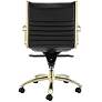 Dirk Black Faux Leather Low Back Adjustable Office Chair