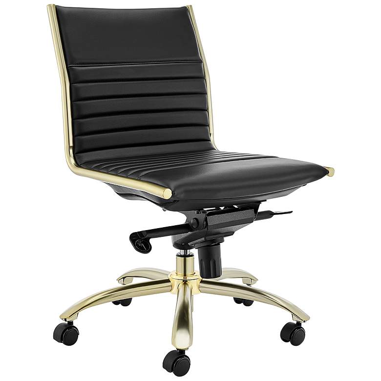 Image 7 Dirk Black Faux Leather Low Back Swivel Office Chair more views