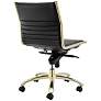 Dirk Black Faux Leather Low Back Swivel Office Chair in scene